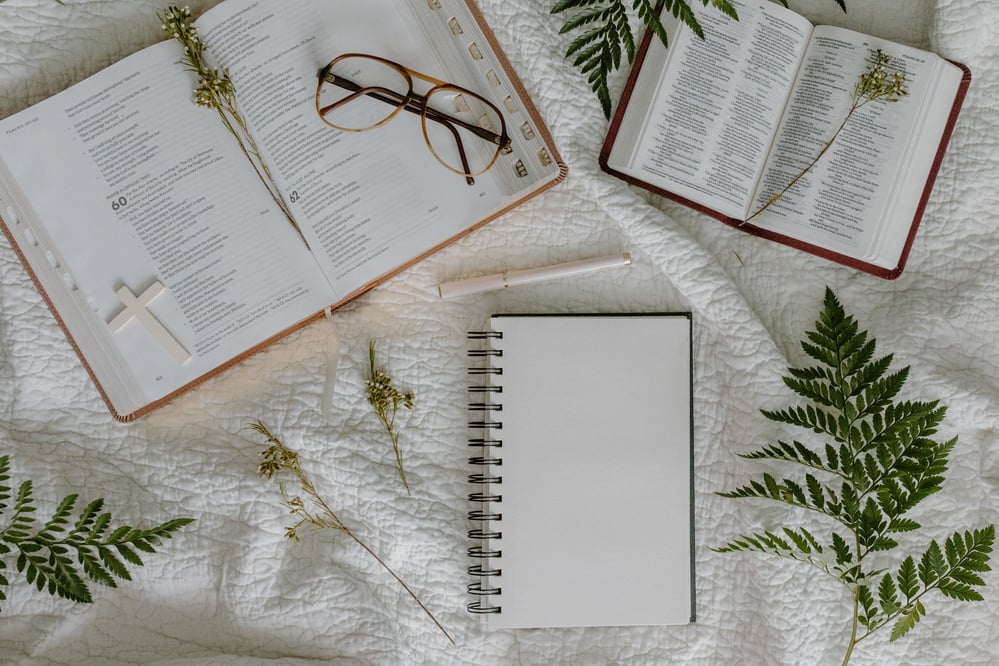 Bibles and a Notebook